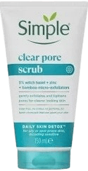 SIMPLE DAILY SKIN DETOX CLEAR PORE SCRUB 150ML