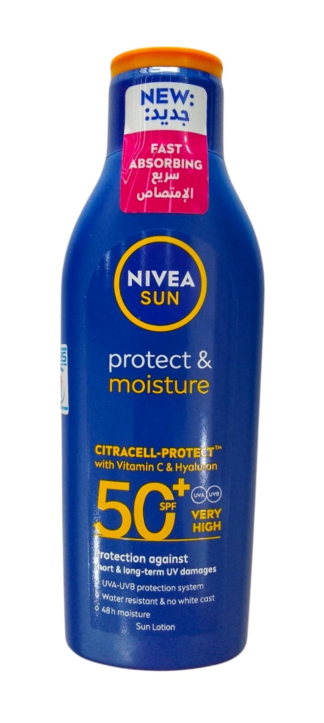 NIVEA SUN PROTECT & MOISTURE LOTION SPF50+  200ML (0208)