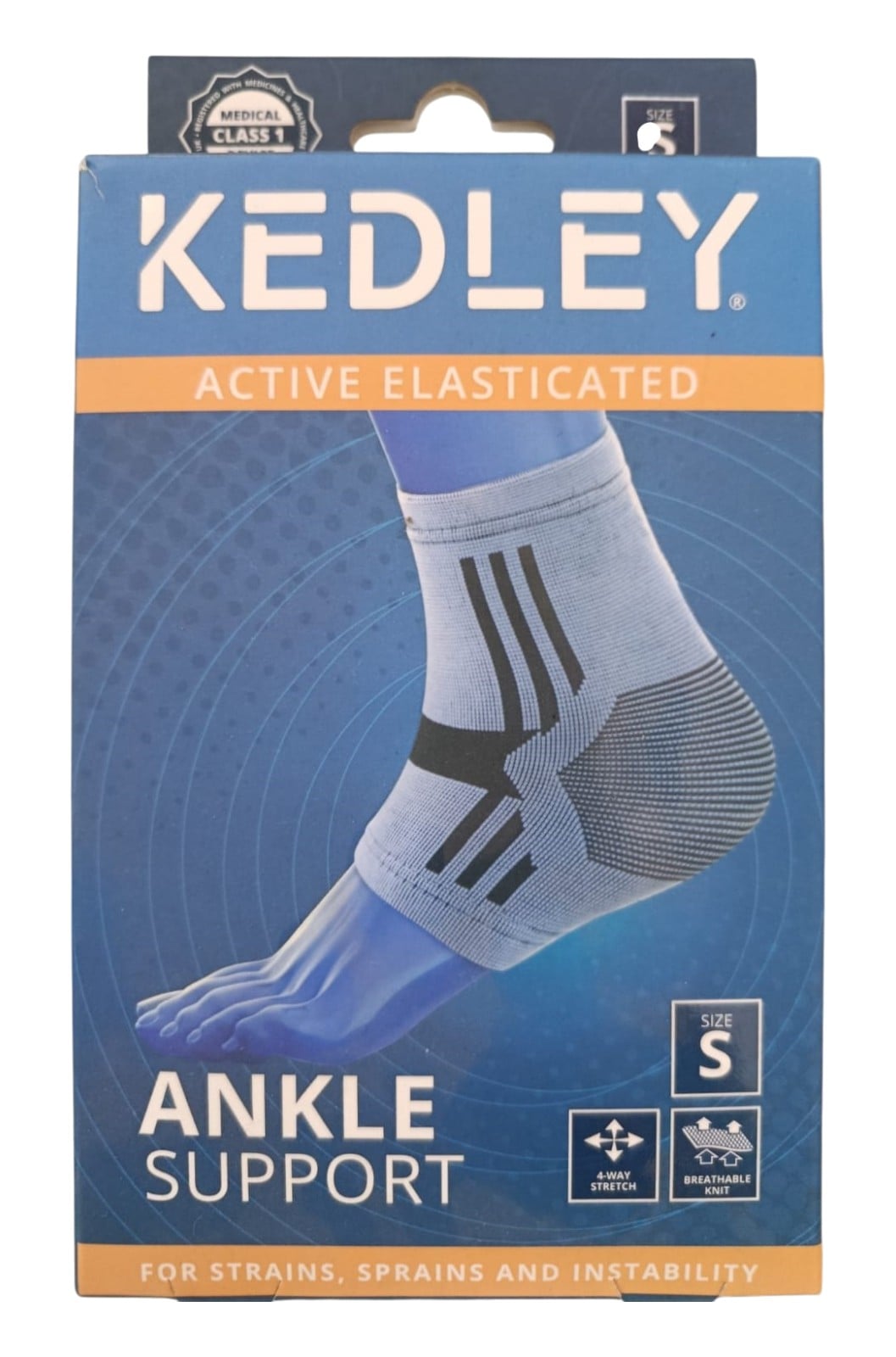 KEDLEY ELASTICATED ANKLE SUPPORT SMALL
