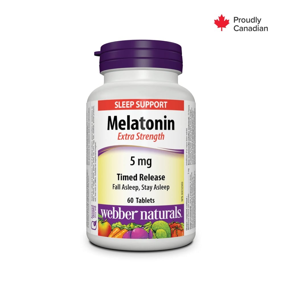 WEBBER NATURALS MELATONIN 5 MG EXTRA STRENGHTH 60 TABLETS