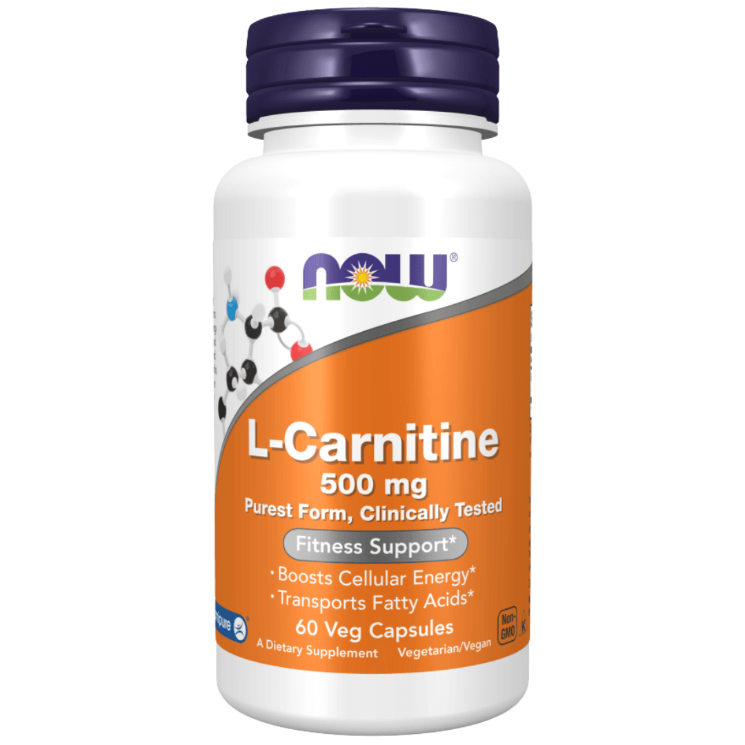 NOW L CARNITINE 500MG 60 VEG CAPSULES