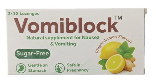 VOMIBLOCK GINGER LEMON LOZENGES 30S