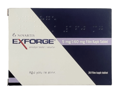 EXFORGE 5MG/160MG TABLETS 28'S KAPL