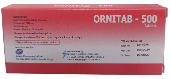 ORNITAB (ORNIDAZOLE) 500MG 10S