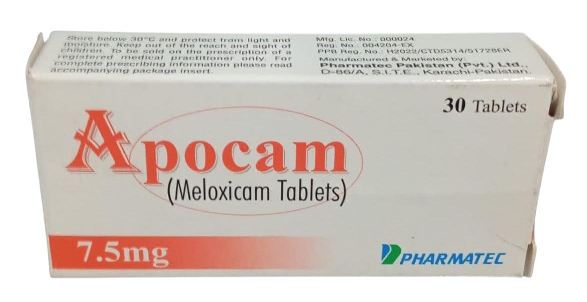 APOCAM 7.5MG (MELOXICAM)  30'S