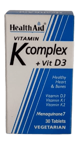 HEALTHAID VITAMIN K COMPLEX +VIT D 30S