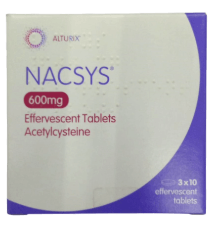 N-ACETYL CYSTEIN (NACYS) EFFERVESCENCE TABLETS 600MG  30's