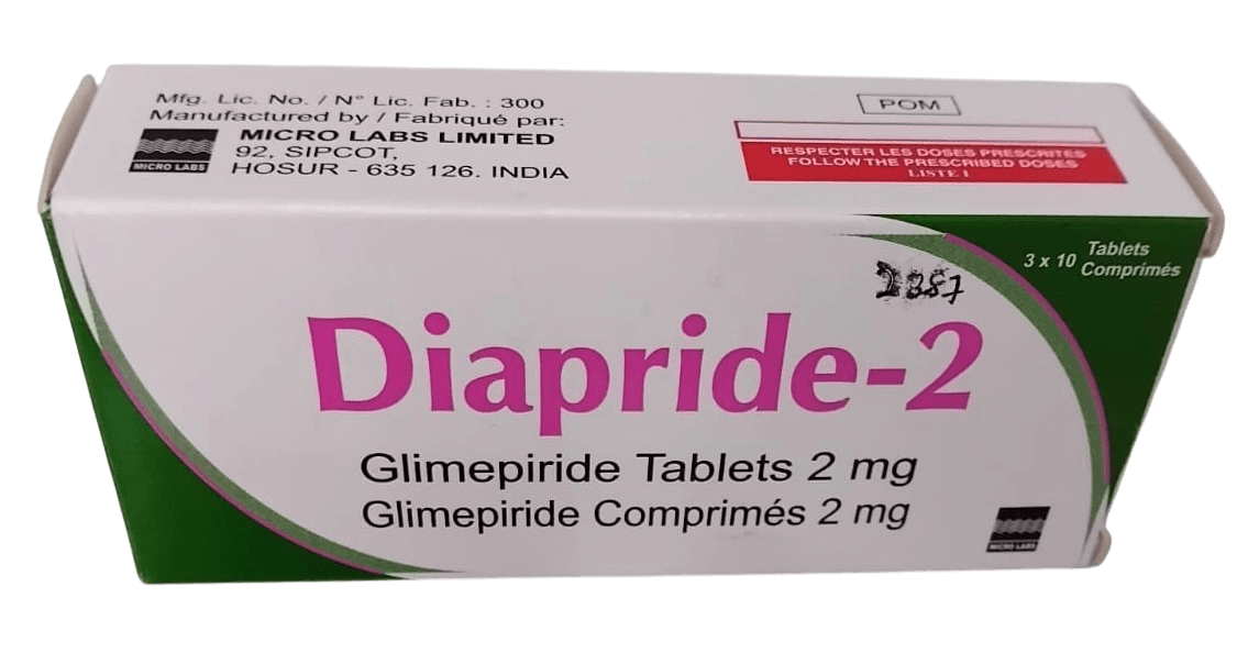 DIAPRIDE 2MG TABLET 30'S