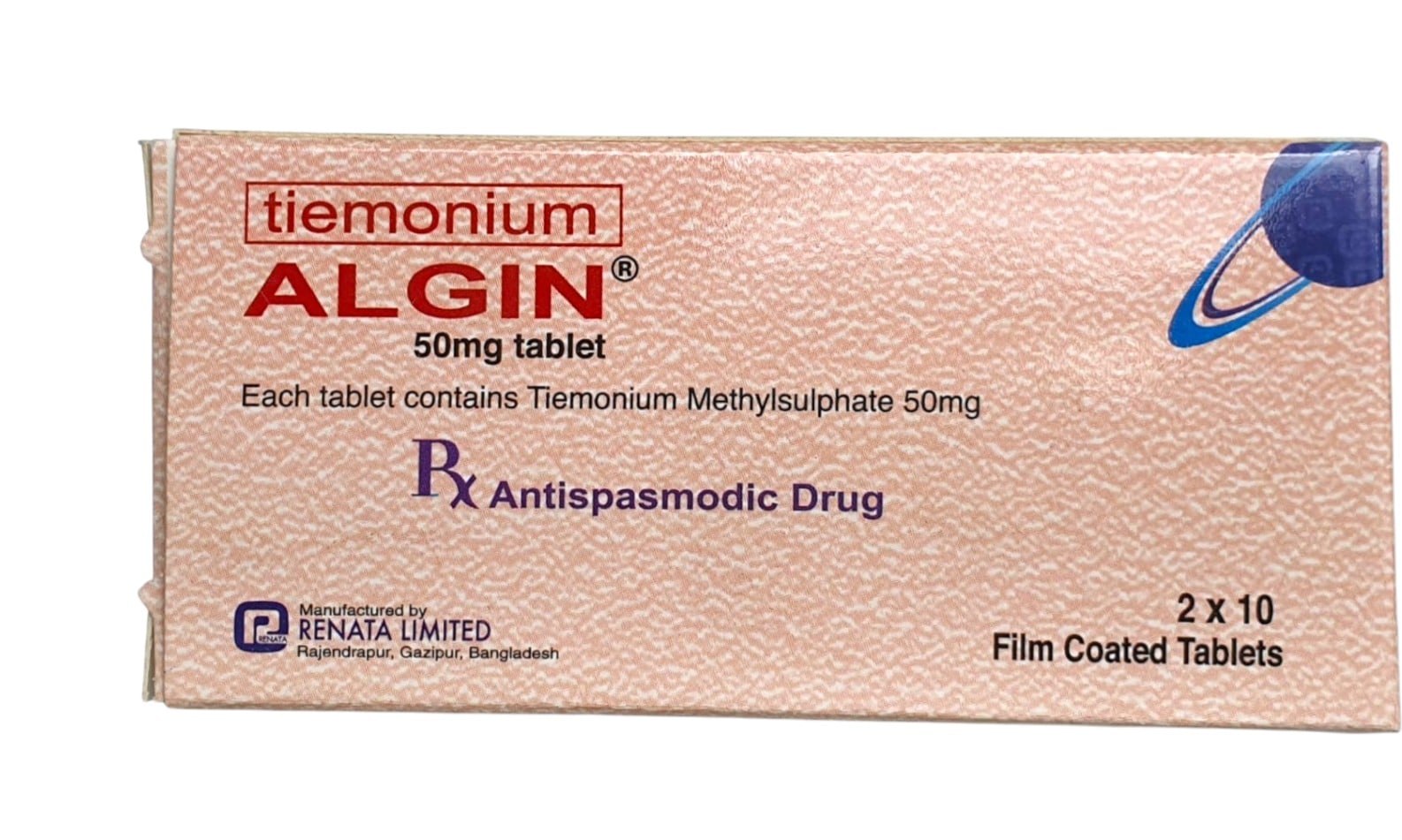 ALGIN (TIEMONIUM) 50MG TABS 20S