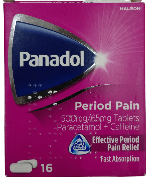 PANADOL PERIOD PAIN 500MG per 65MG TABS 16S