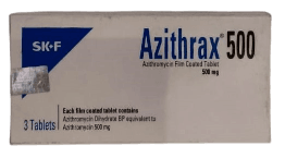 AZITHRAX 500MG TABLETS 3'S