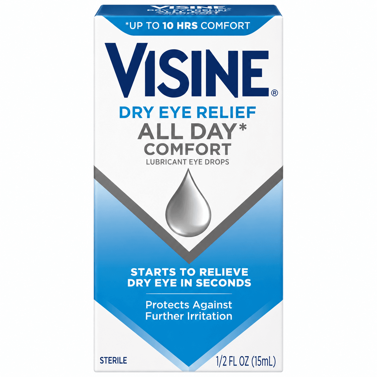 VISINE DRY EYE RELIEF ALL DAY COMFORT LUBRICANT EYE DROPS 15ML