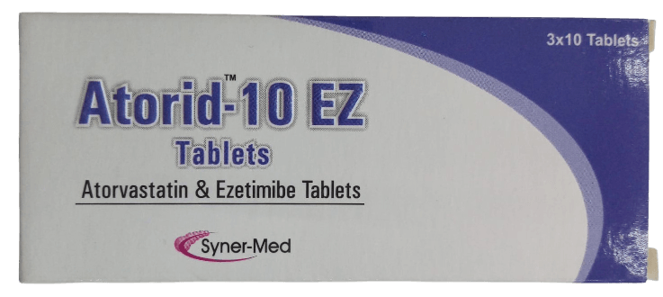 ATORID 10EZ ATORVASTATINE/EZETIMIBE) TABLETS 30'S