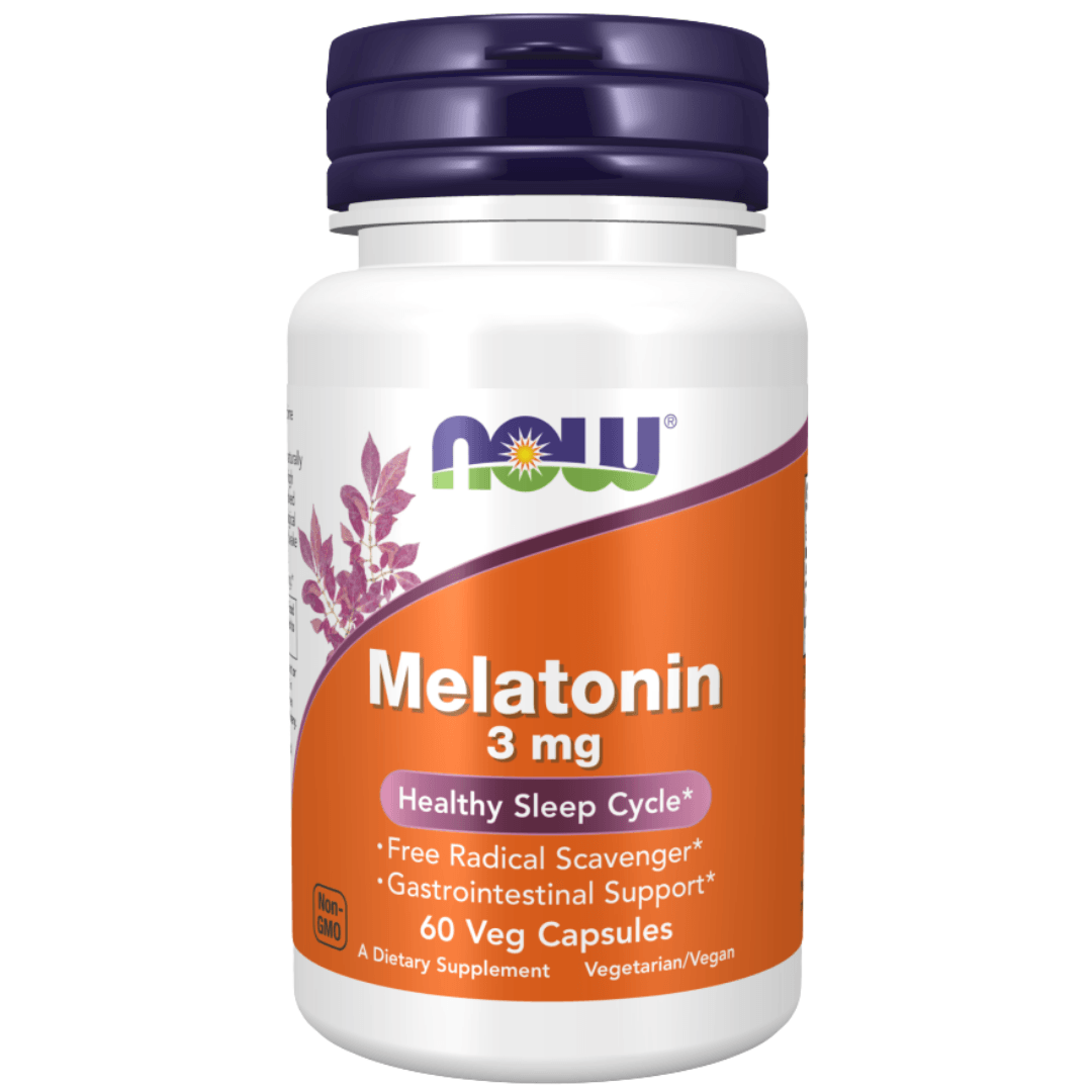 NOW MELATONIN 3MG 60 VEG CAPSULES