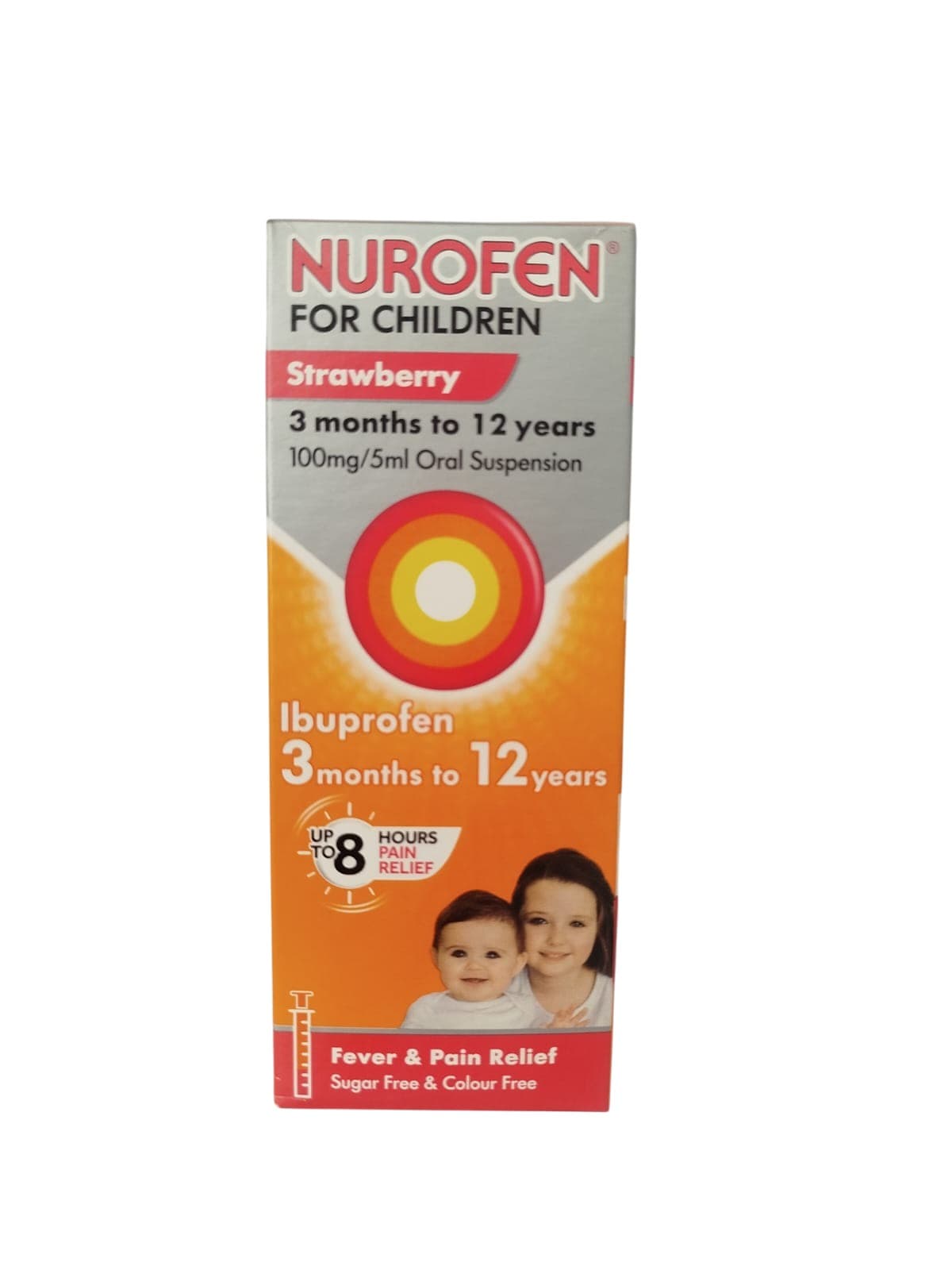 NUROFEN FOR CHILDREN STRAWBERRY 3M-12YRS 100MG/5ML SUSPENSION 100ML