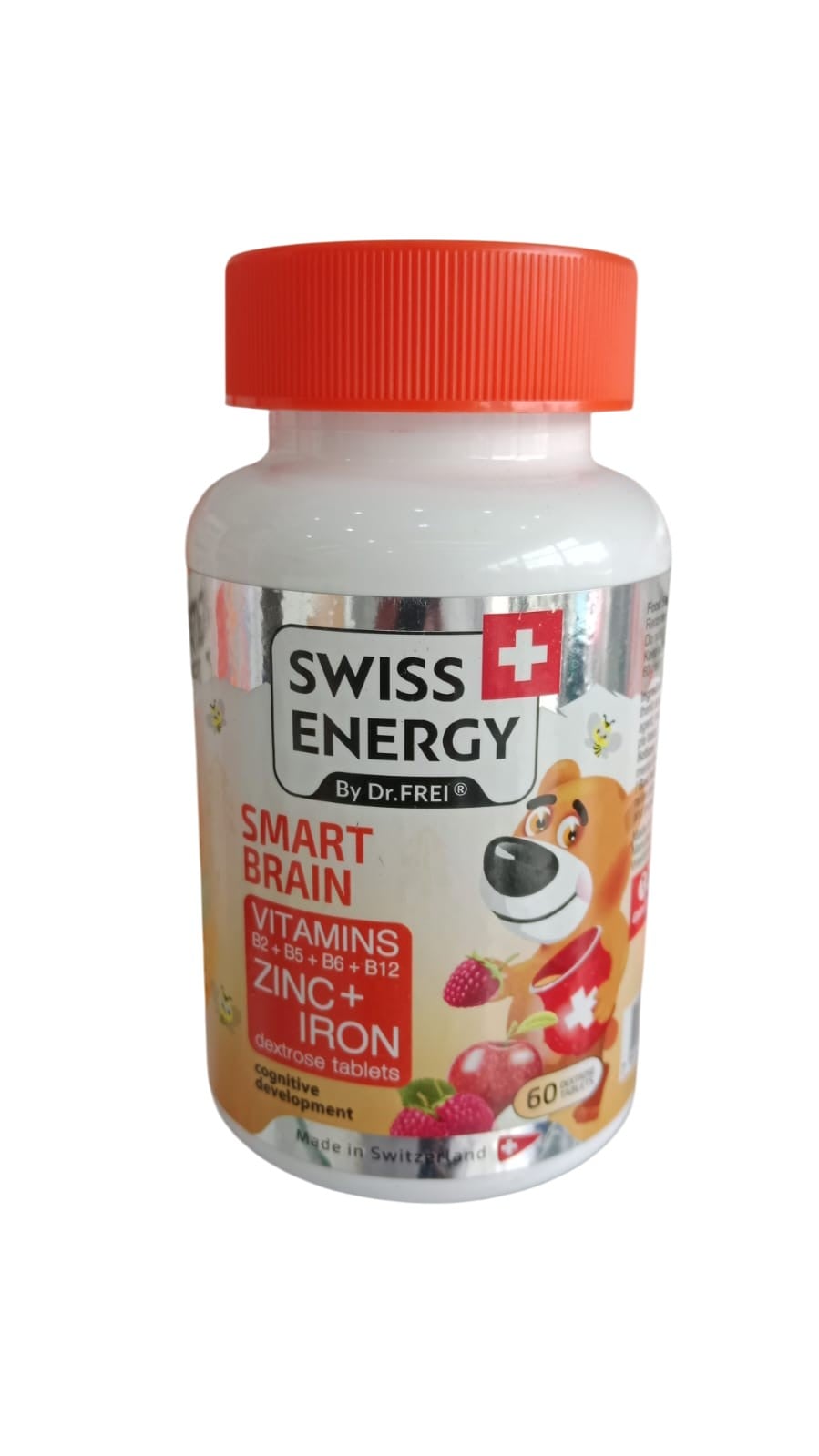 SWISS ENERGY SMART BRAIN VITAMINS B2 B5 B6 B12 ZINC IRON 60