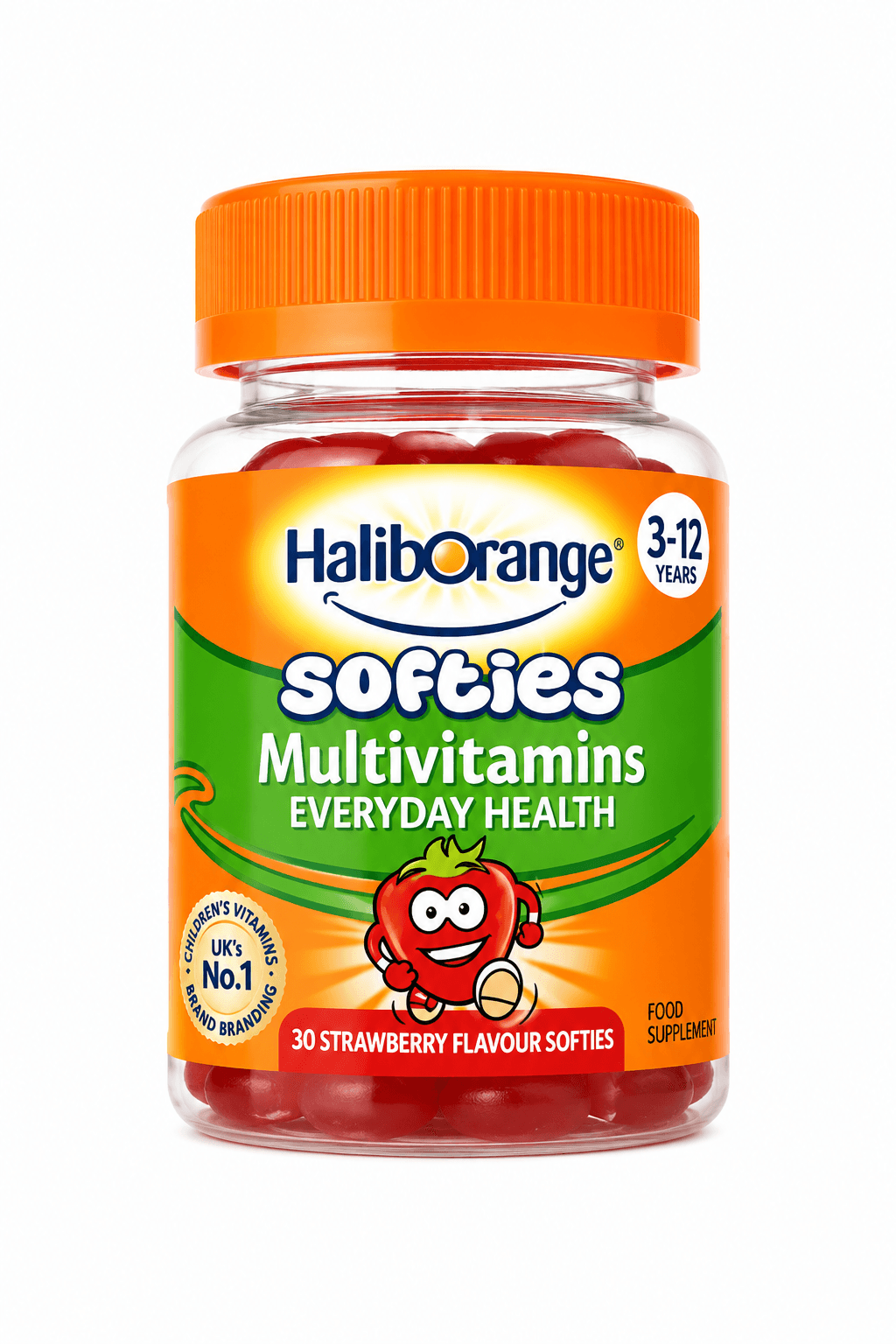 HALIBORANGE SOFTIES MULTIVITAMINS EVERYDAY HEALTH 3 12YEARS 30 STRAWBERRY FLAVOUR