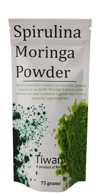 TIWANI SPIRULINA MORINGA POWDER 75G