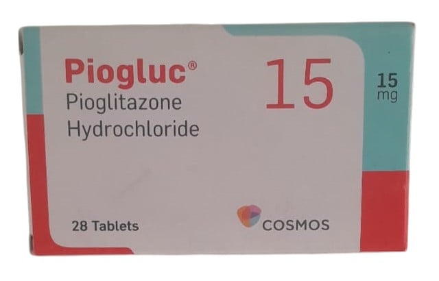 PIOGLUC 15MG TABLETS 28'S