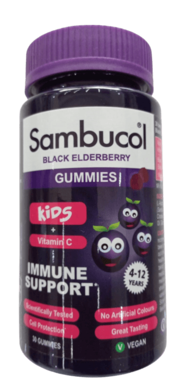 SAMBUCOL BLACK ELDERBERRY GUMMIES KIDS + VITAMIN C 30S