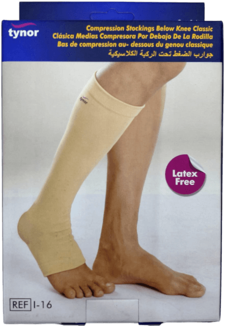 TYNOR COMPRESSION STOCKINGS BELOW KNEE M
