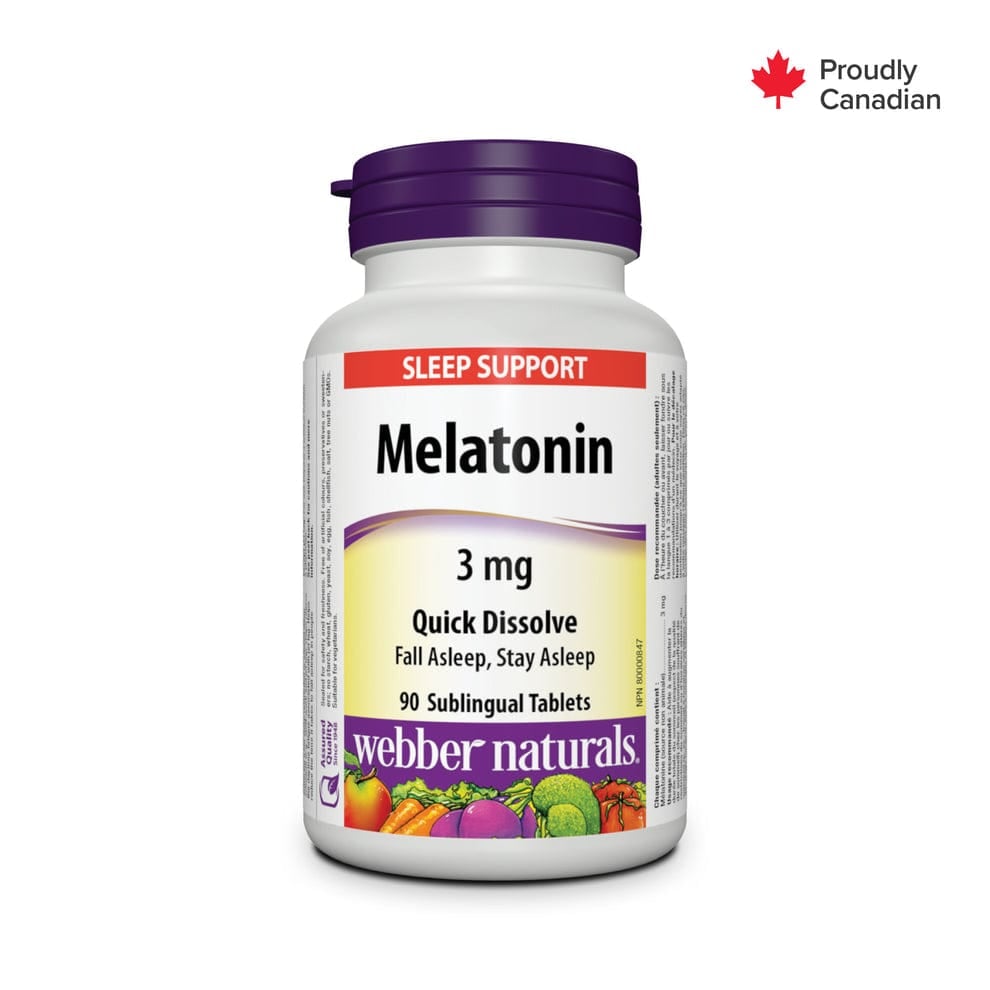 WEBBER NATURALS MELATONIN 3 MG QUICK DISSOLVE 90 SUBLINGUAL TABLETS
