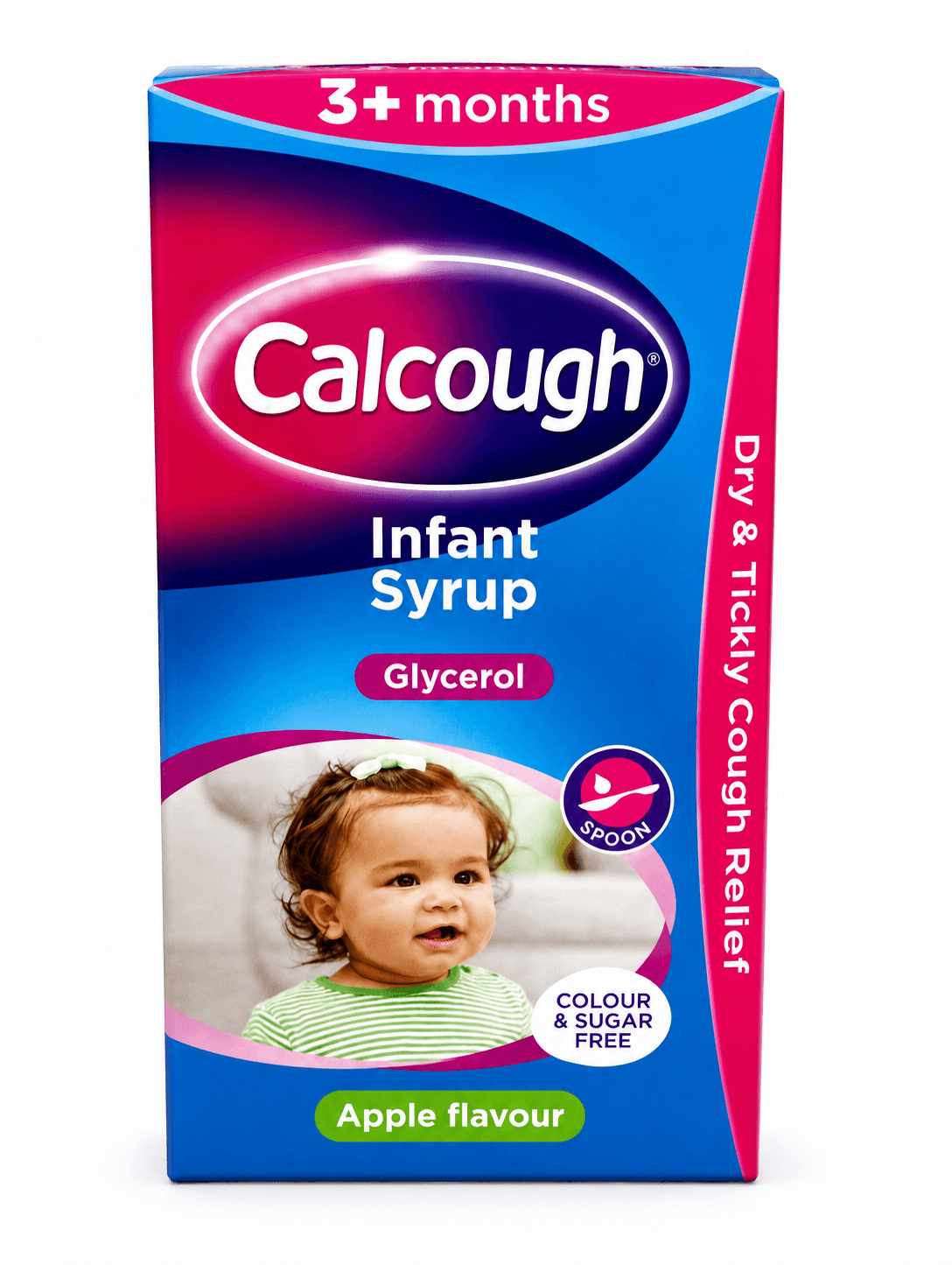 CALCOUGH INFANT SYRUP GLYCEROL APPLE FLAVOUR 3PLUS MONTHS