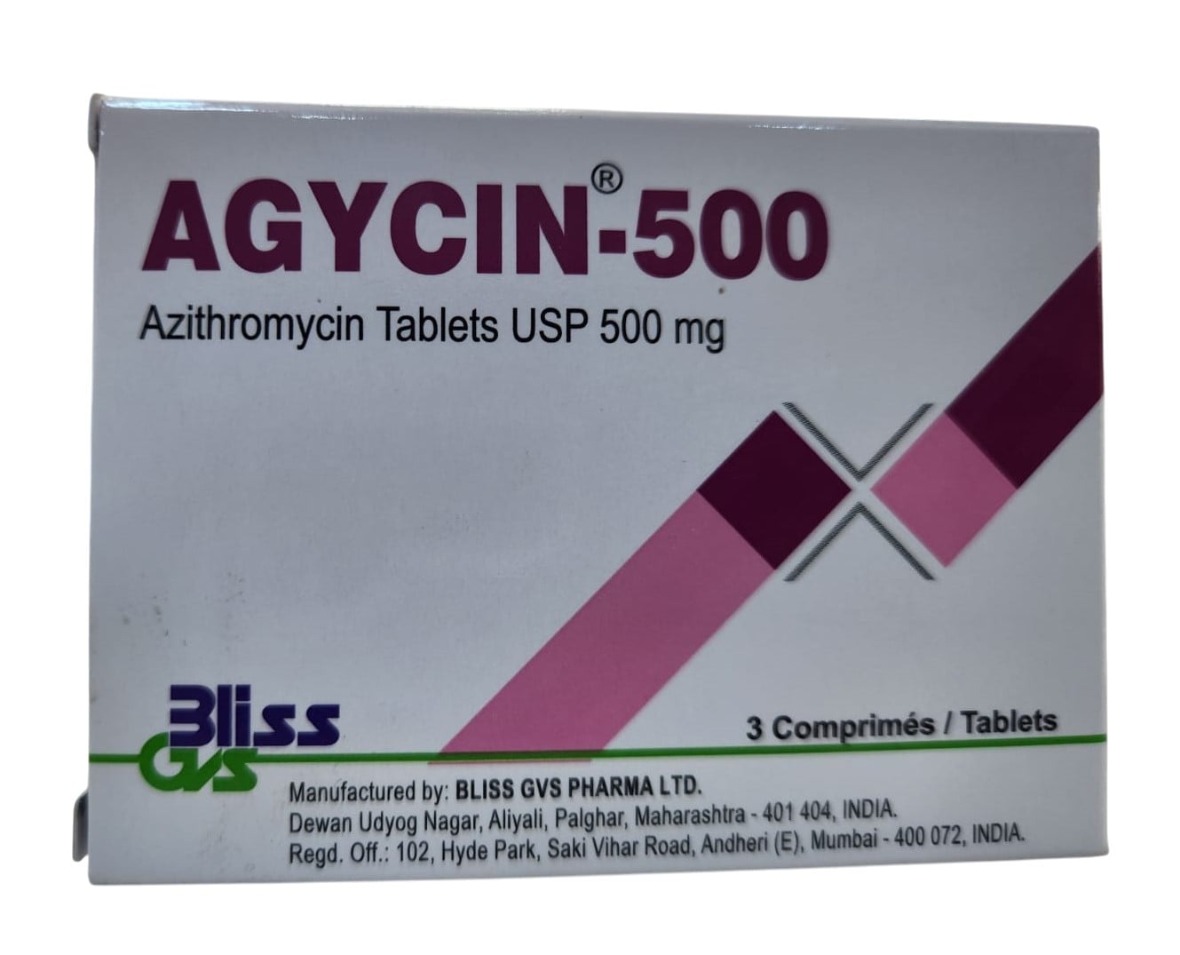 AZITHROMYCIN 500MG 3'S
