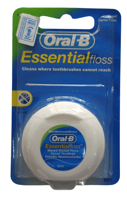 ORAL B ESSENTIAL DENTAL FLOSS UNWAXED