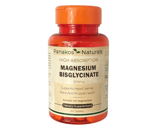 PANAKOS MAGNESIUM BISGLYCINATE 200MG TABS 60'S