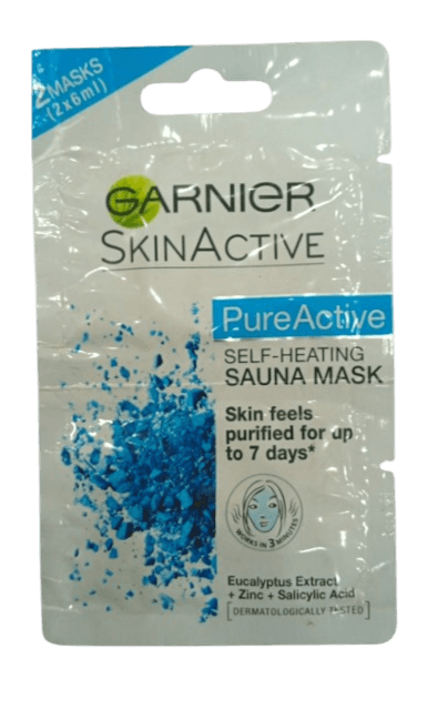 GARNIER SELF HEATING SAUNA MASK SKIN ACTIVE 2*6ML