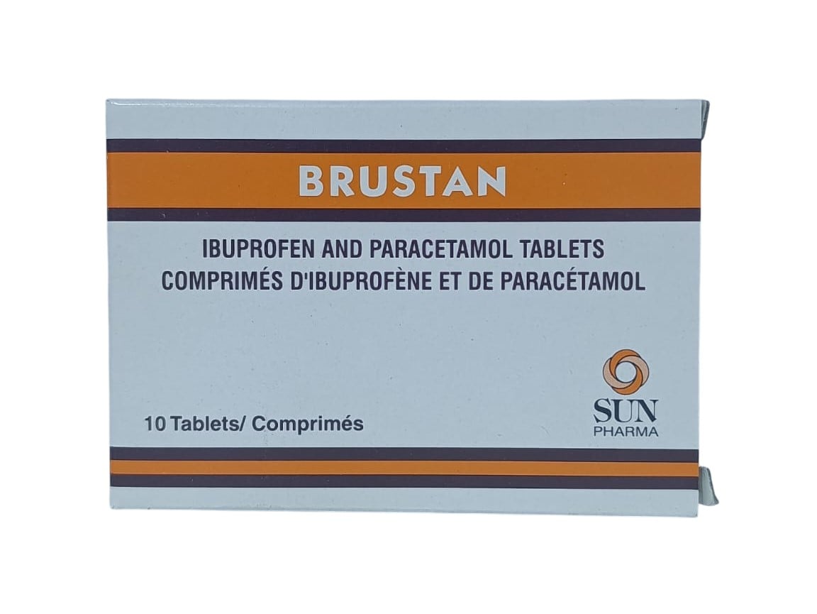 BRUSTAN (IBUPROFEN & PARACETAMOL) TABLETS 10'S