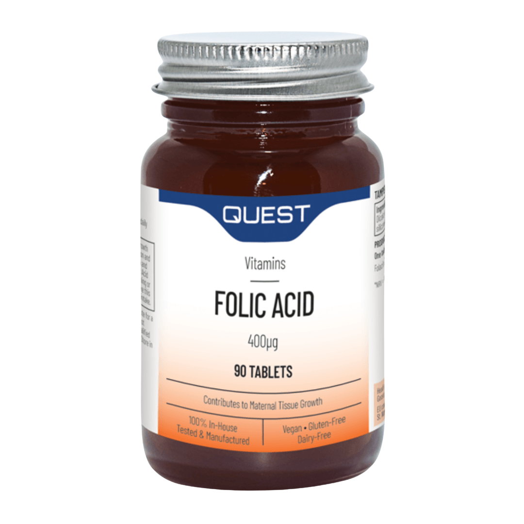 QUEST FOLIC ACID 400mcg TABLETS 90's