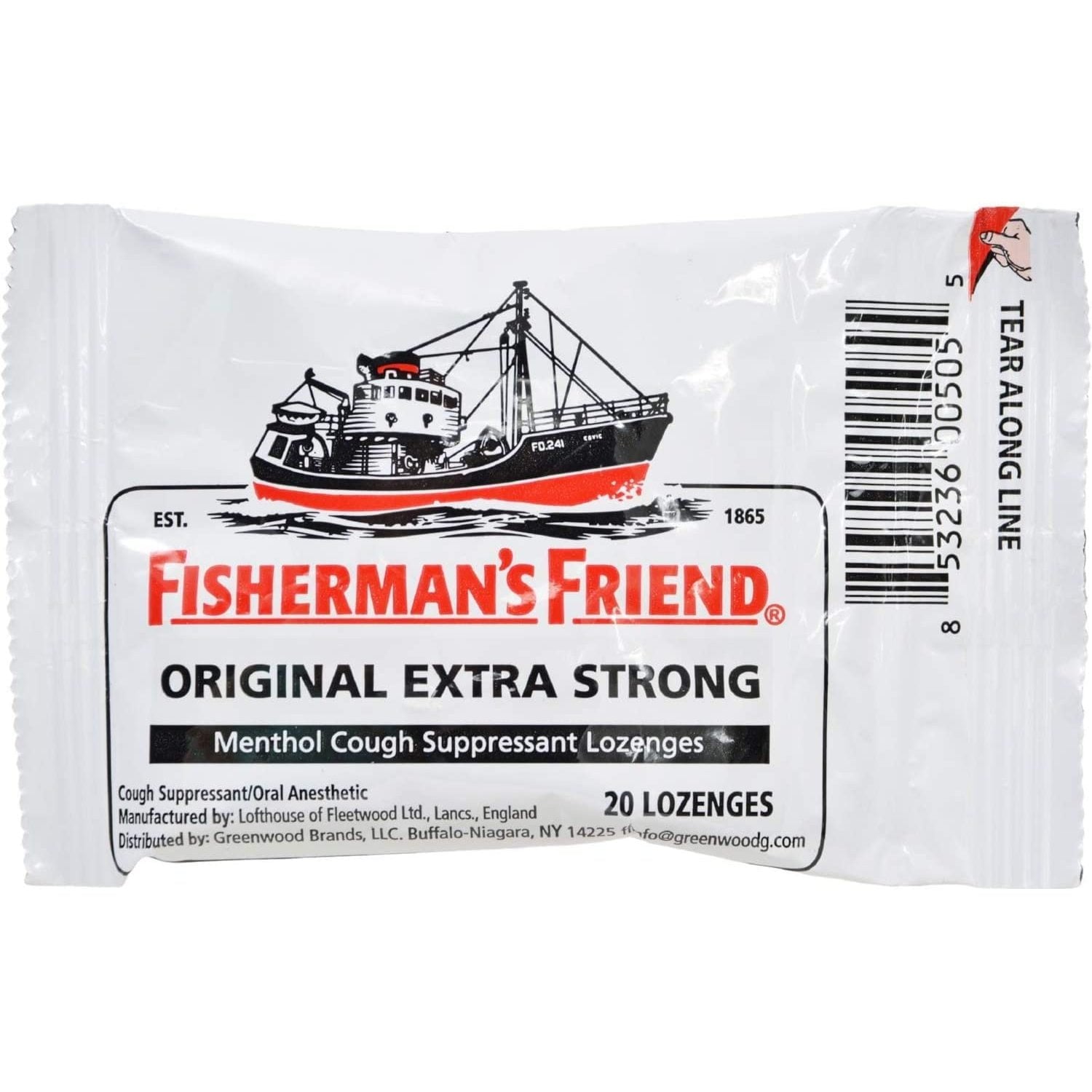 FISHERMANS FRIEND ORIGINAL EXTRA STRONG MENTHOL PASTILLES 25GMS