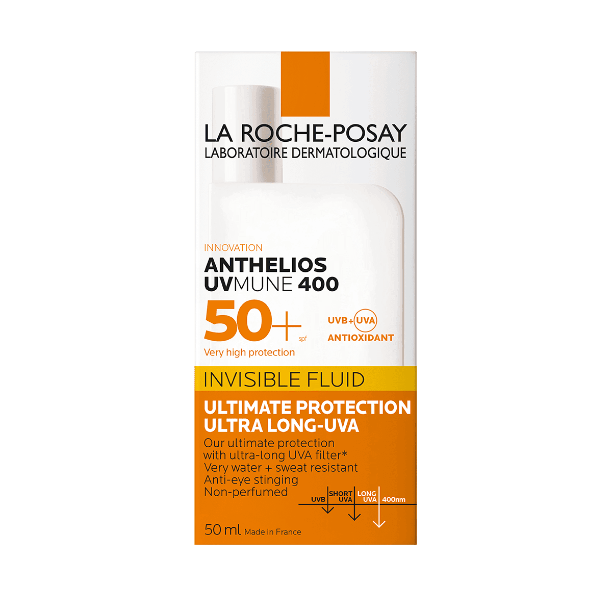 LA-ROCHE ANTHELIOS UVMUNE 400SPF 50 INVISIBLE FLUID VERY HIGH PROTECTION 50ML