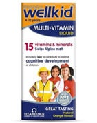 VITABIOTICS WELLKID 4 12 YEARS MULTIVITAMIN LIQUID 15 VITAMINS MINERALS