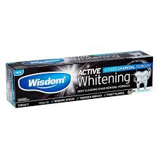 WISDOM ACTIVE WHITENNING CHARCOAL TOOTHPASTE