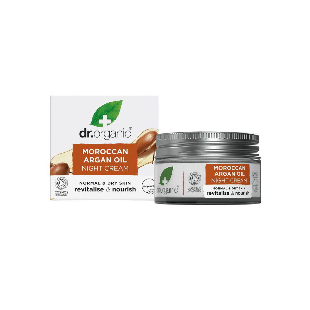 DR ORGANIC MOROCCAN ARGAN OIL NIGHT REVITALISE & NOURISH CREAM 50ML
