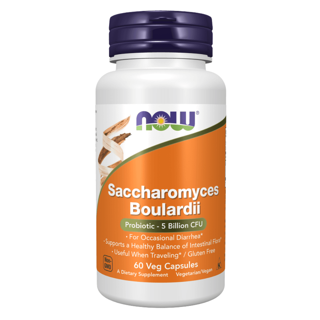 NOW SACCHAROMYCES BOULARDII 60 VEGAN CAPSULES