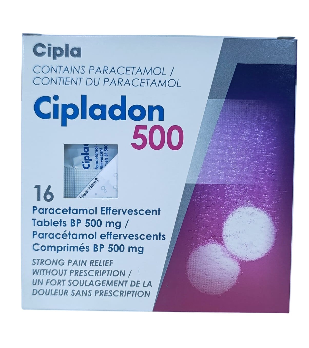 CIPLADON EFFERVESENCE TABLETS 500MG 16'S