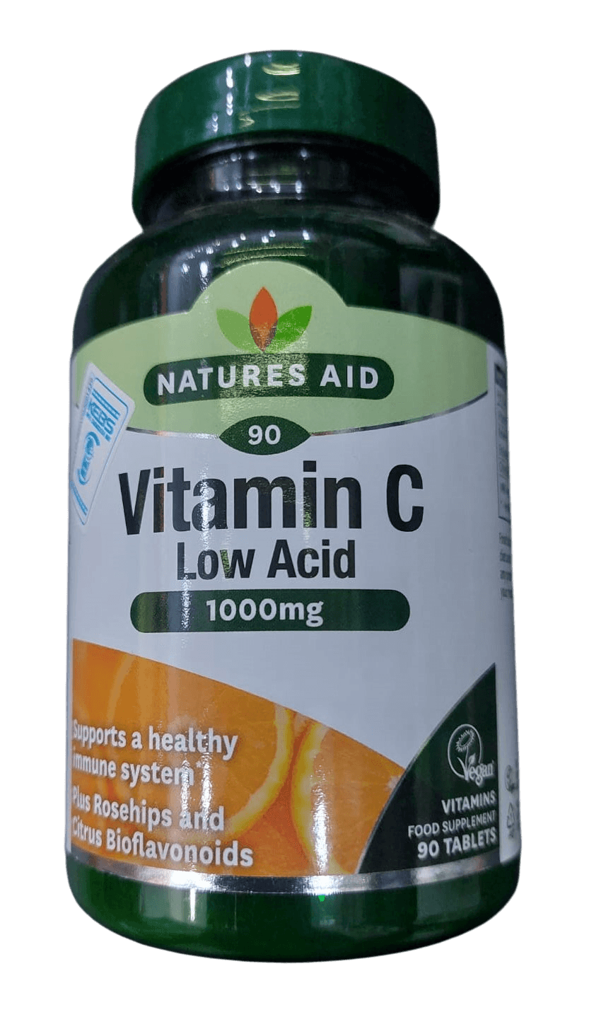 NATURES AID VITAMIN C 1000MG 90'S LOW ACID