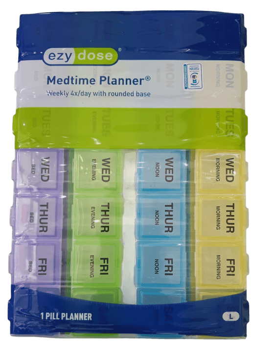 PILL PLANNER 4X/DAY ROUNDED BASE L 67169