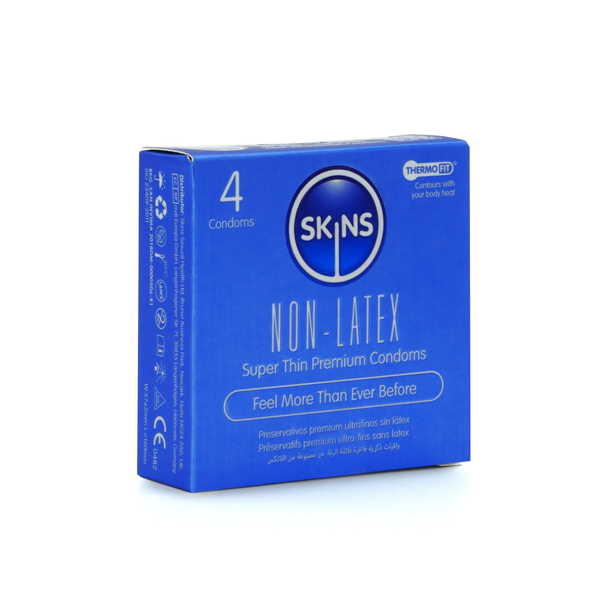SKINS CONDOMS NON LATEX SUPER THIN PREMIUM 4 PACK