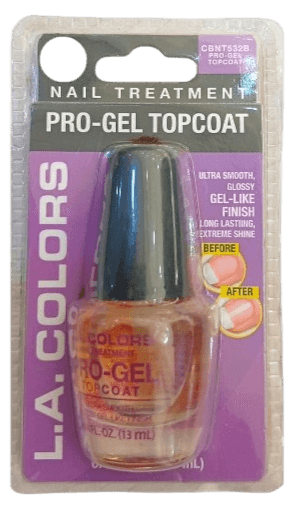 L.A COLORS PRO-GEL TOP COAT NAIL POLISH BNT-532