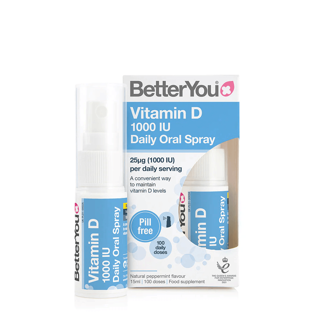 BETTER YOU VITAMIN D 1000IU DAILY ORAL SPRAY PEPPERMINT FLAVOUR 15ML 100DOSES