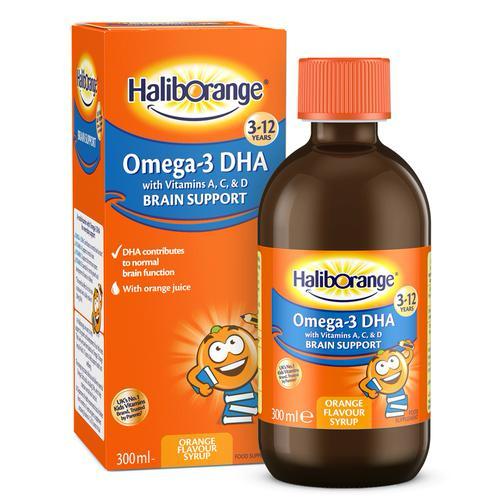 HALIBORANGE OMEGA 3 DHA VITAMI A C D BRAIN SUPPORT 3 12 YEARS 300ML