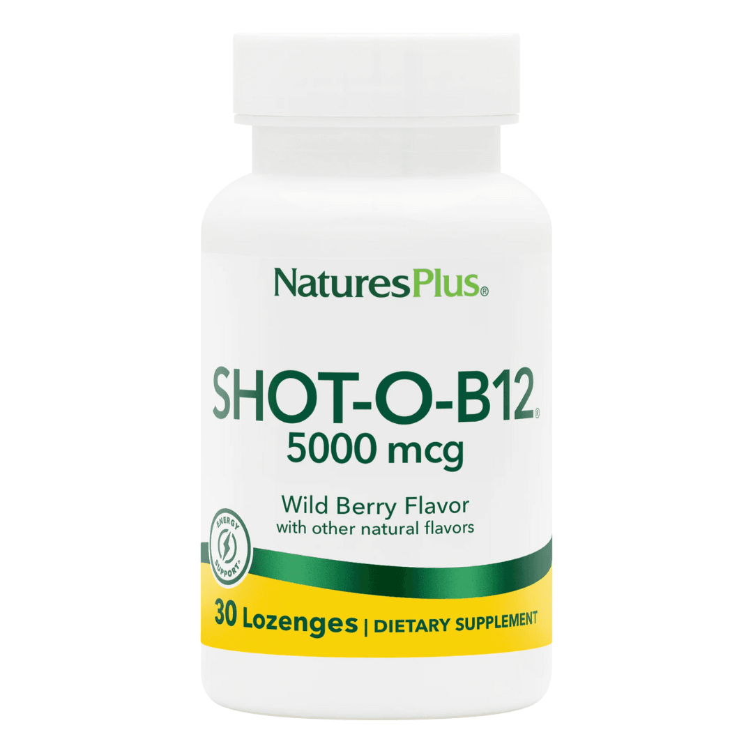 NATURESPLUS SHOT O B12 5000MCG WILD BERRY FLAVOR 30LOZENGES