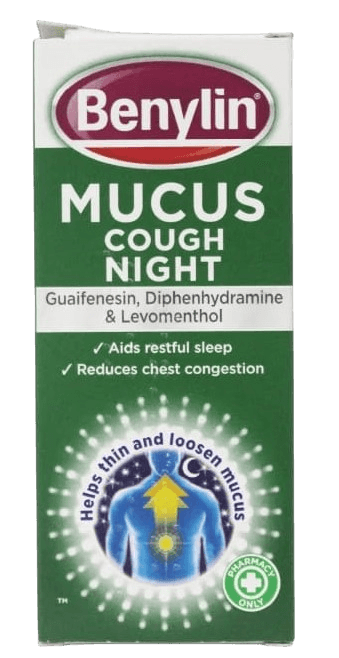 BENYLIN MUCUS COUGH NIGHT SYRUP 150MLS