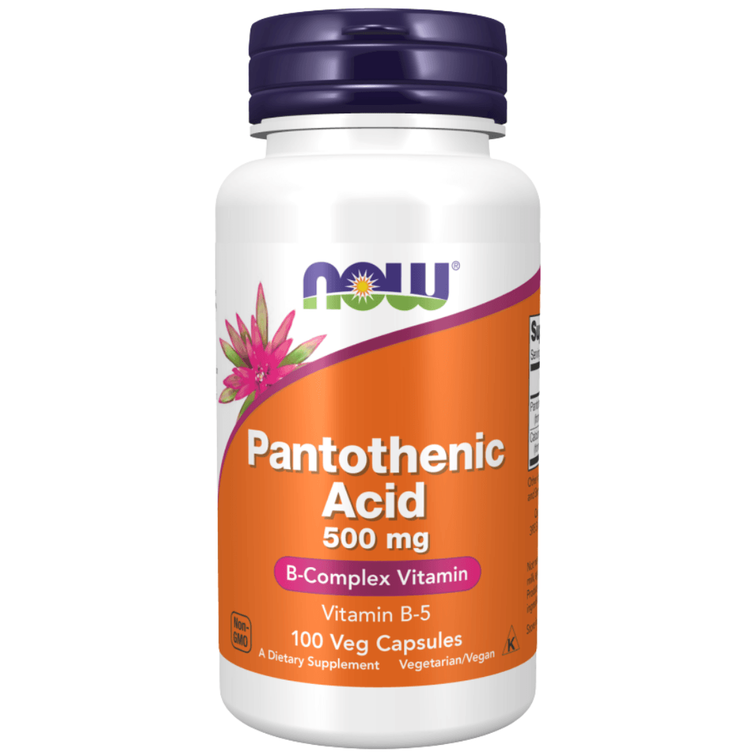 NOW PANTOTHENIC ACID 500MG 100 VEG CAPSULES