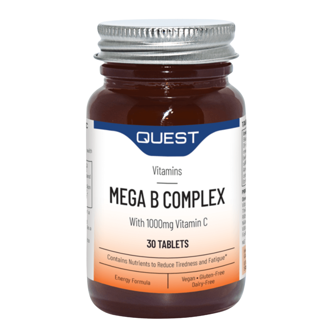 QUEST MEGA B COMPLEX WITH VITAMIN C 1000MG TABLETS 30'S